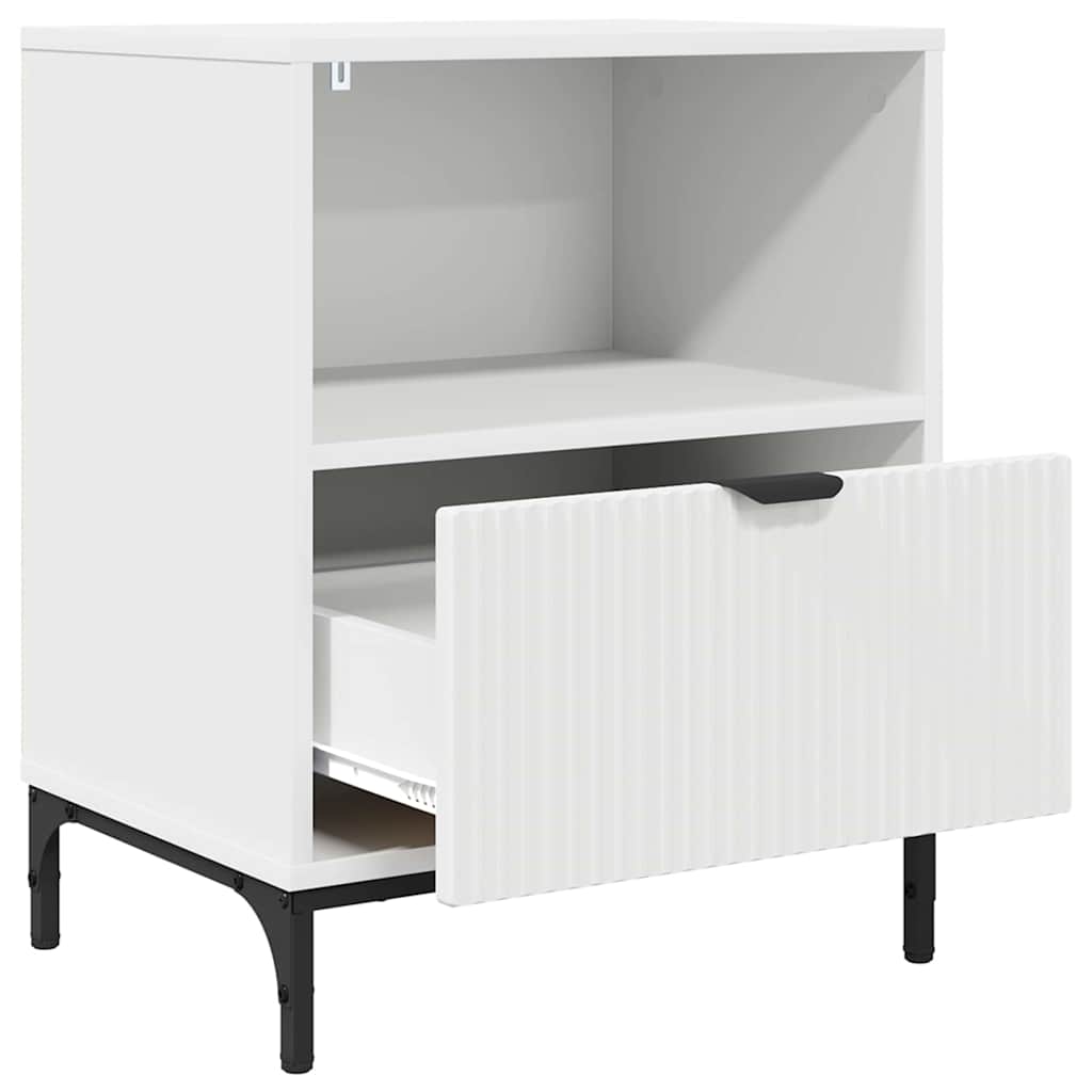 Bedside Cabinet White 49 x 36 x 61 cm Engineered wood