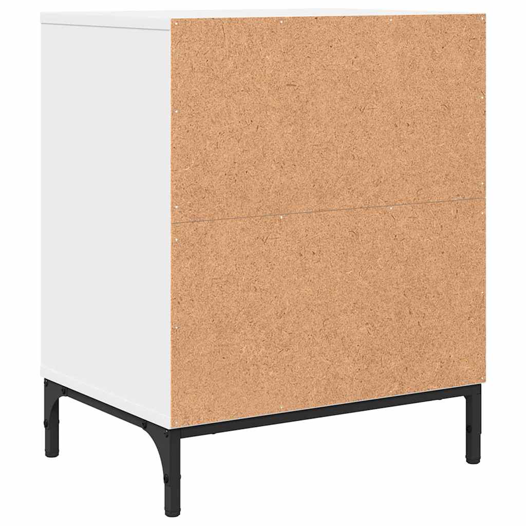 Bedside Cabinet White 49 x 36 x 61 cm Engineered wood