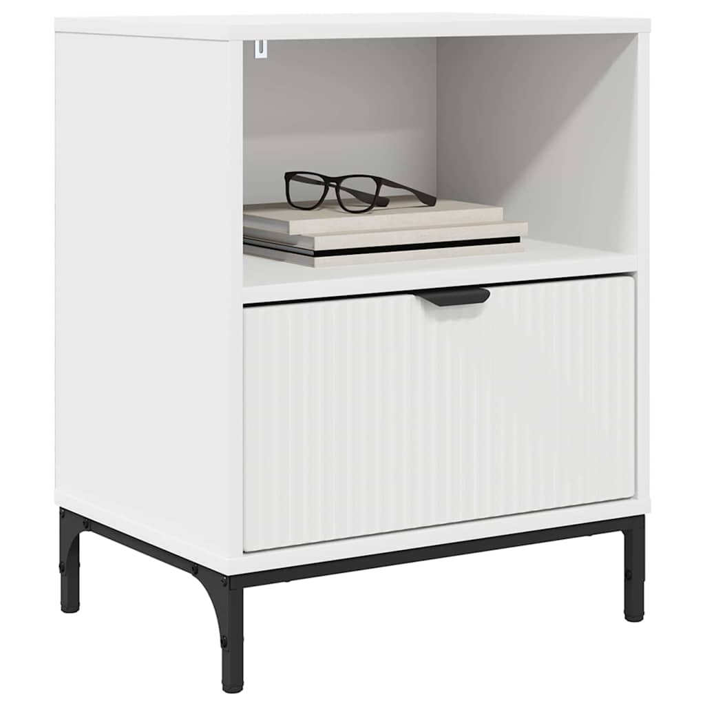 Bedside Cabinet White 49 x 36 x 61 cm Engineered wood