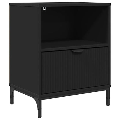 Bedside Cabinet Black 49 x 36 x 61 cm Engineered wood