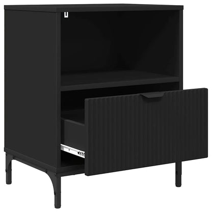 Bedside Cabinet Black 49 x 36 x 61 cm Engineered wood