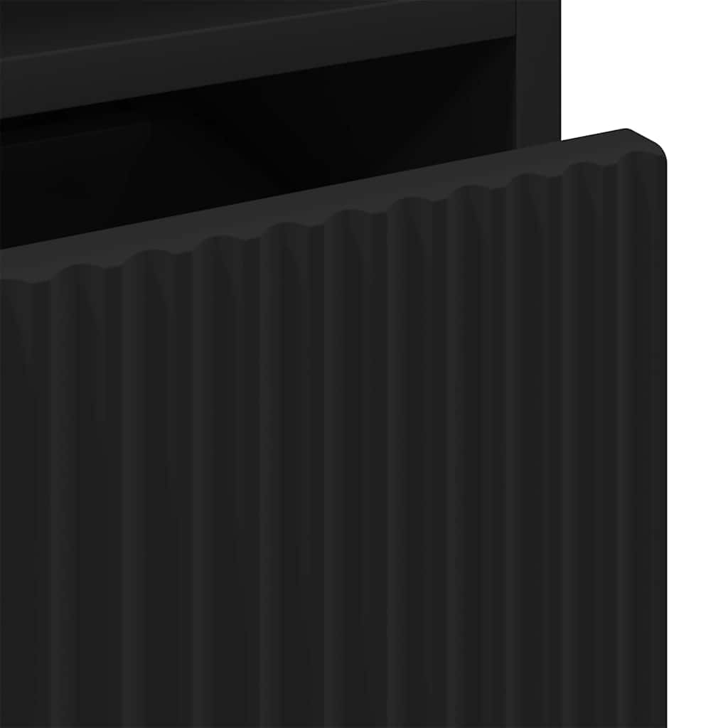 Bedside Cabinet 2 pcs Black 49 x 36 x 61 cm Engineered wood