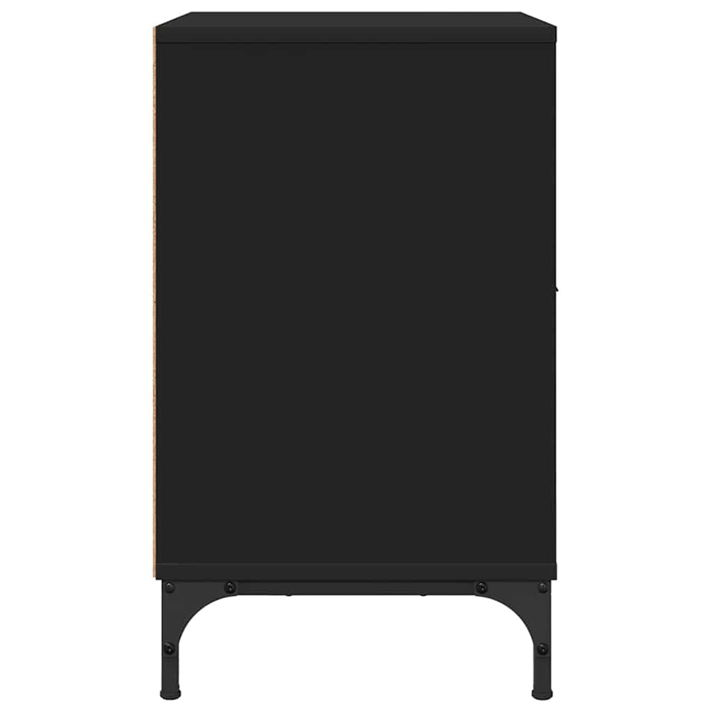 Bedside Cabinet 2 pcs Black 49 x 36 x 61 cm Engineered wood