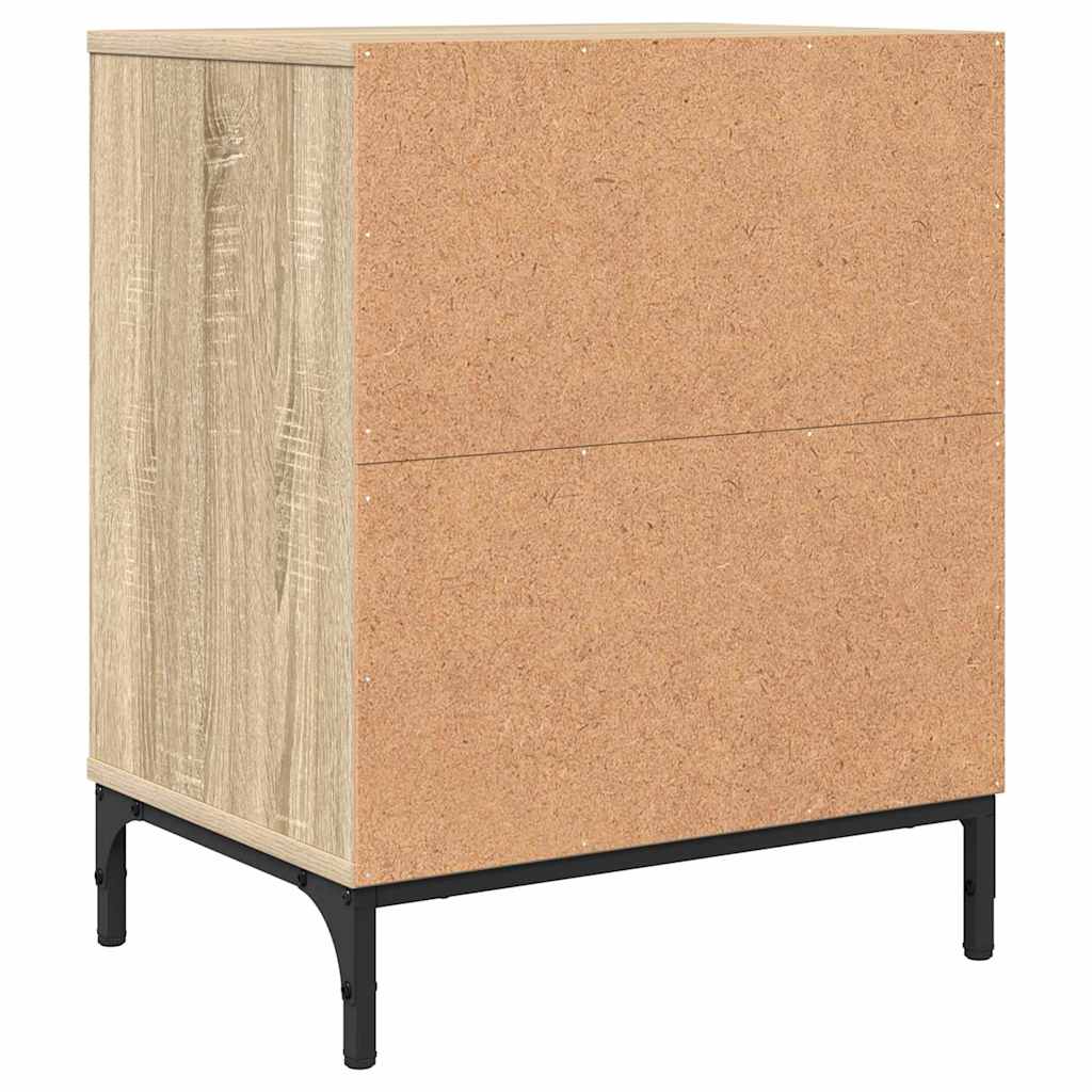 Bedside Cabinet with Drawer 2 pcs Sonoma oak 49 x 36 x 61 cm