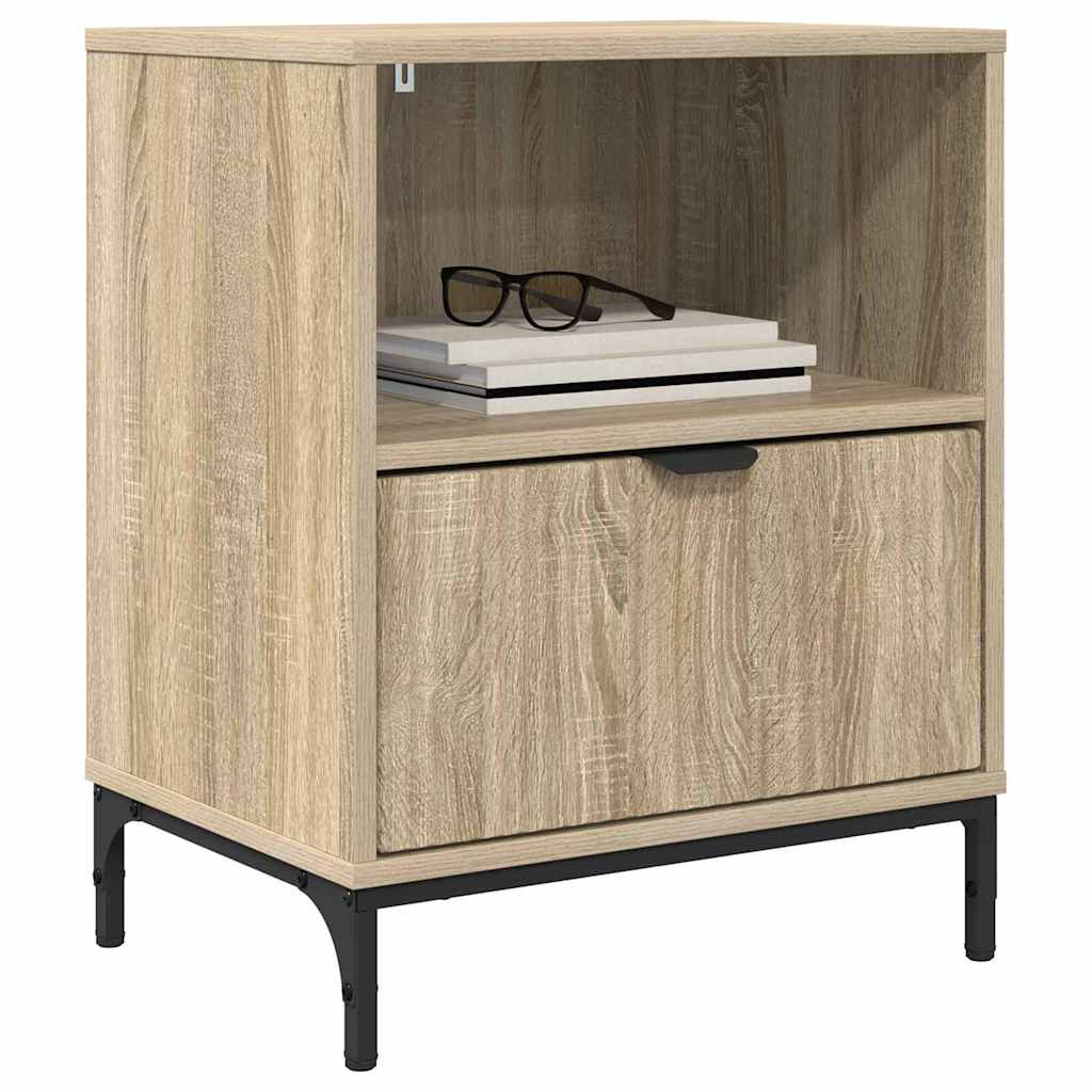 Bedside Cabinet with Drawer 2 pcs Sonoma oak 49 x 36 x 61 cm