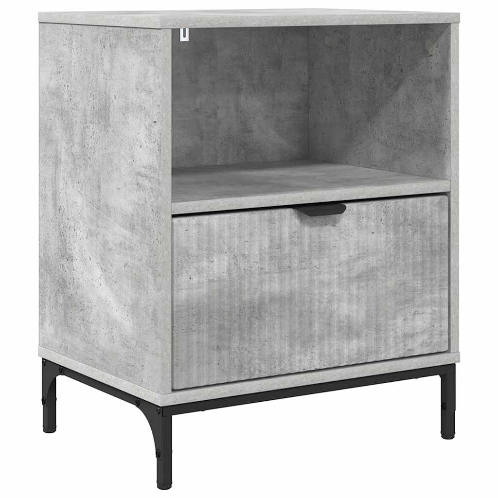 Bedside Cabinet Concrete grey 49 x 36 x 61 cm Engineered wood