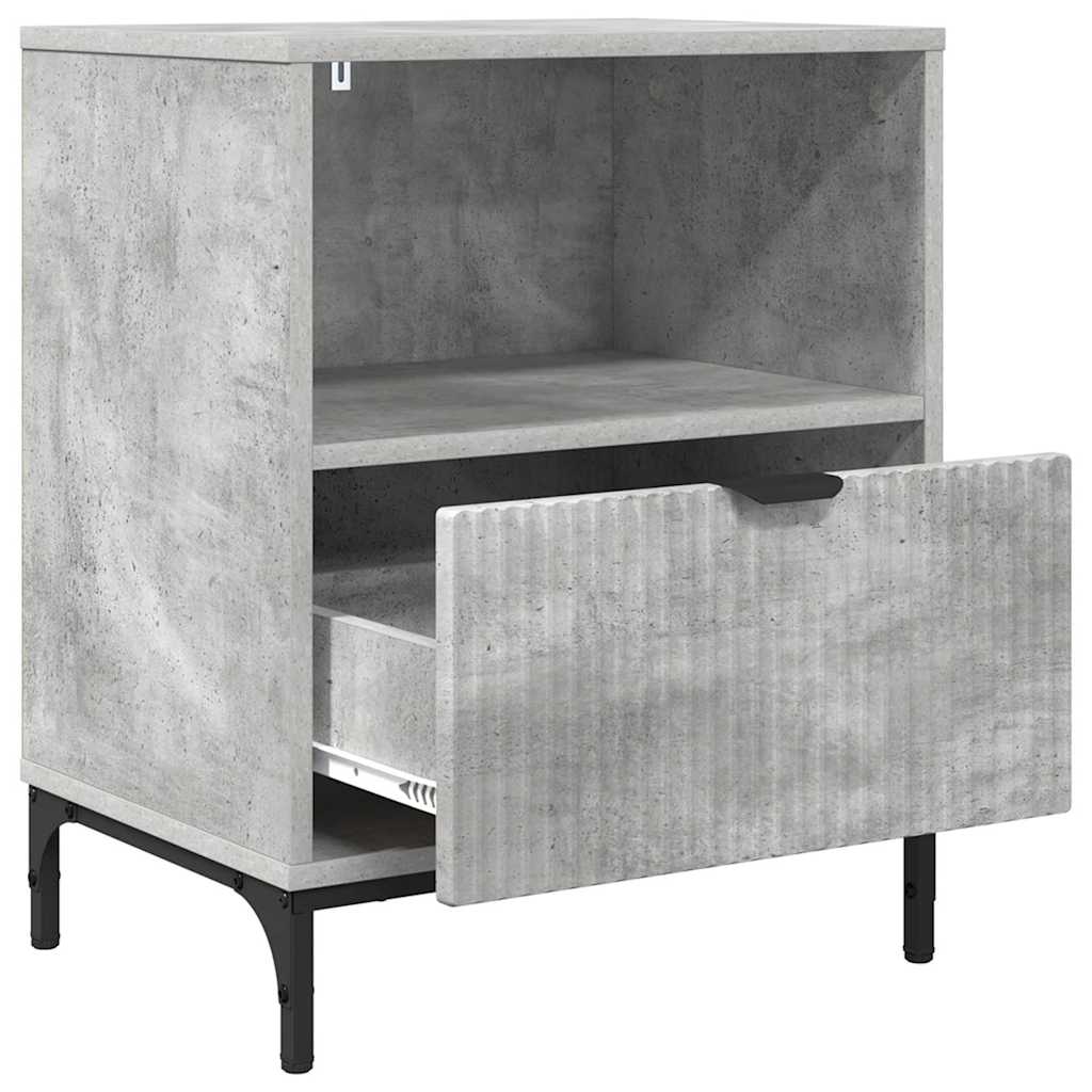 Bedside Cabinet Concrete grey 49 x 36 x 61 cm Engineered wood