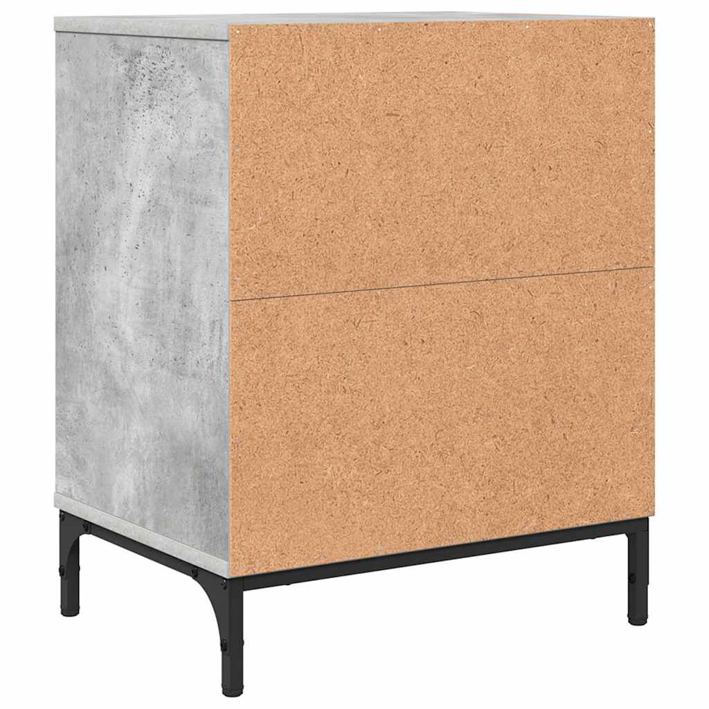 Bedside Cabinet Concrete grey 49 x 36 x 61 cm Engineered wood