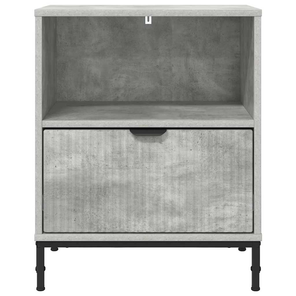 Bedside Cabinet Concrete grey 49 x 36 x 61 cm Engineered wood