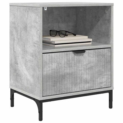 Bedside Cabinet Concrete grey 49 x 36 x 61 cm Engineered wood