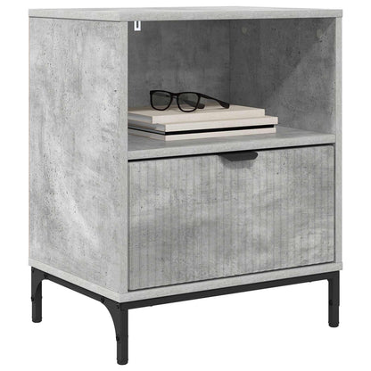 Bedside Cabinet with Drawer 2 pcs Concrete grey 49 x 36 x 61 cm