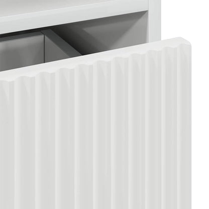 Bedside Cabinet with Drawer High gloss white 49 x 36 x 61 cm