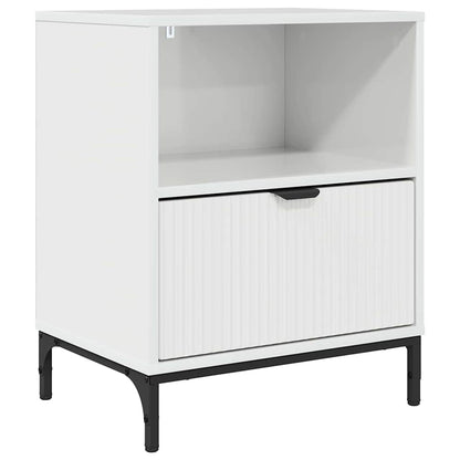 Bedside Cabinet with Drawer High gloss white 49 x 36 x 61 cm