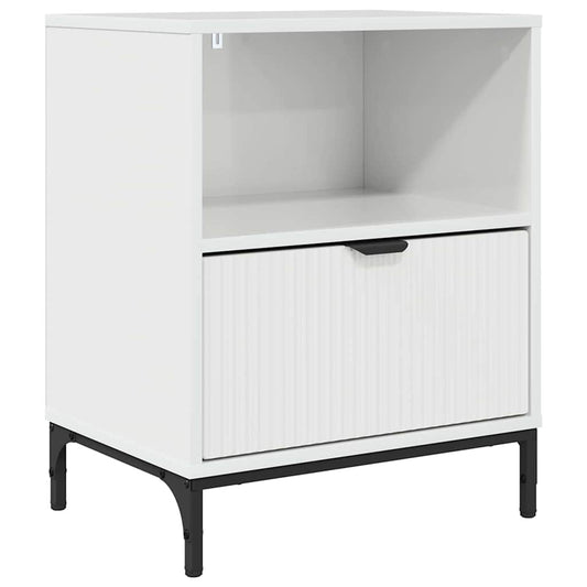 Bedside Cabinet with Drawer High gloss white 49 x 36 x 61 cm