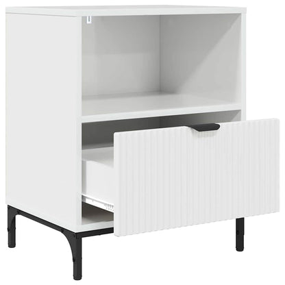 Bedside Cabinet with Drawer High gloss white 49 x 36 x 61 cm