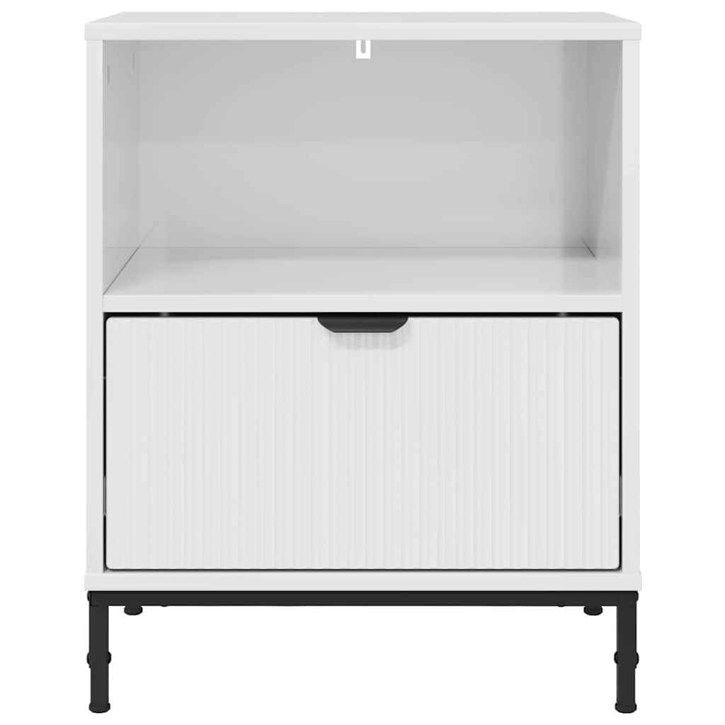 Bedside Cabinet with Drawer High gloss white 49 x 36 x 61 cm