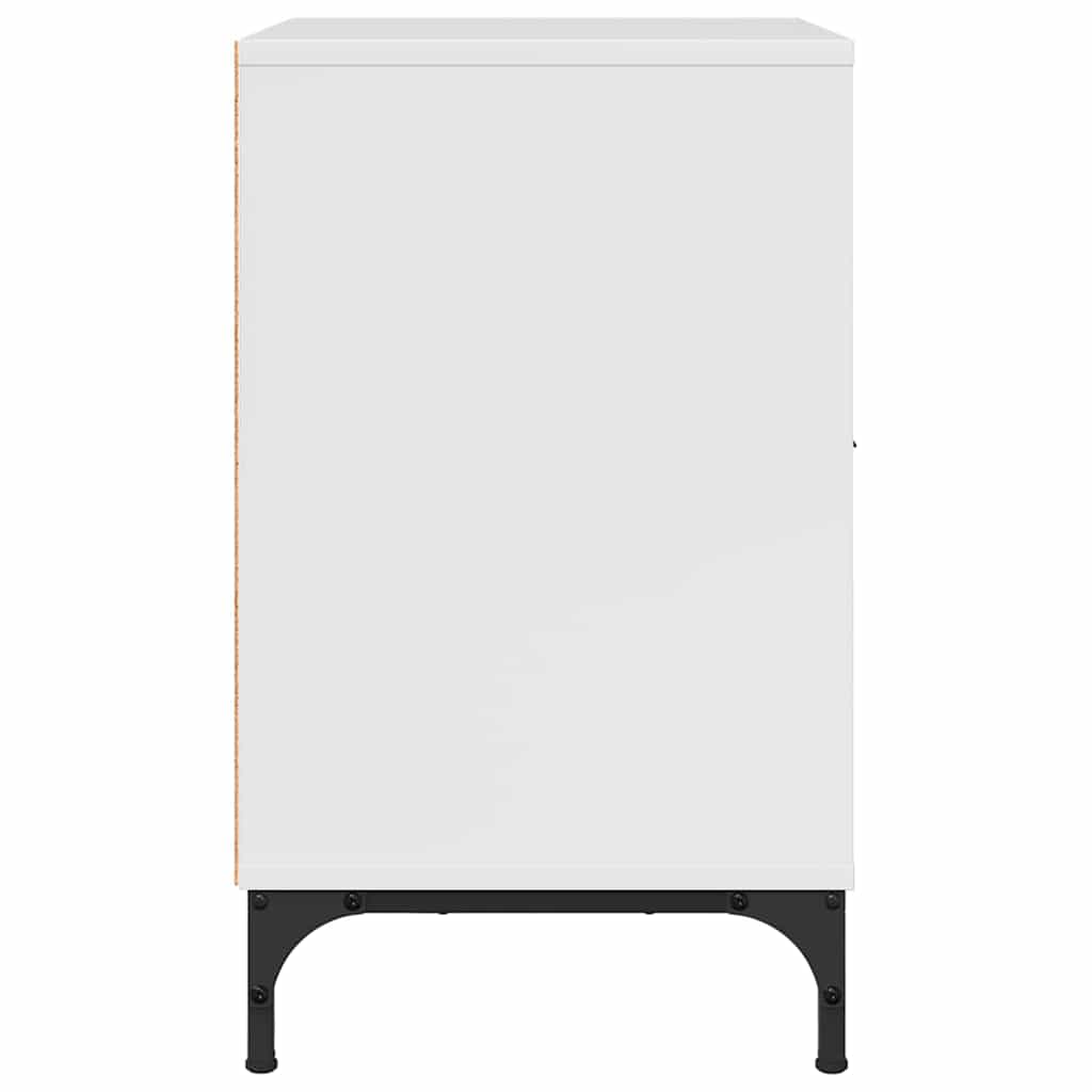 Bedside Cabinet with Drawer High gloss white 49 x 36 x 61 cm