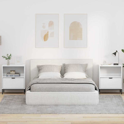Bedside Cabinet 2 pcs High gloss white 49 x 36 x 61 cm