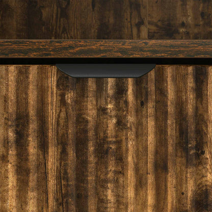 Bedside Cabinet Smoked oak 49 x 36 x 61 cm Engineered wood