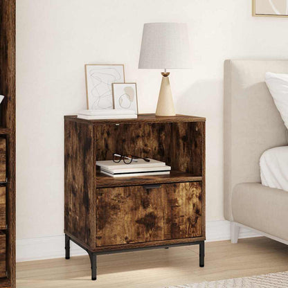 Bedside Cabinet Smoked oak 49 x 36 x 61 cm Engineered wood