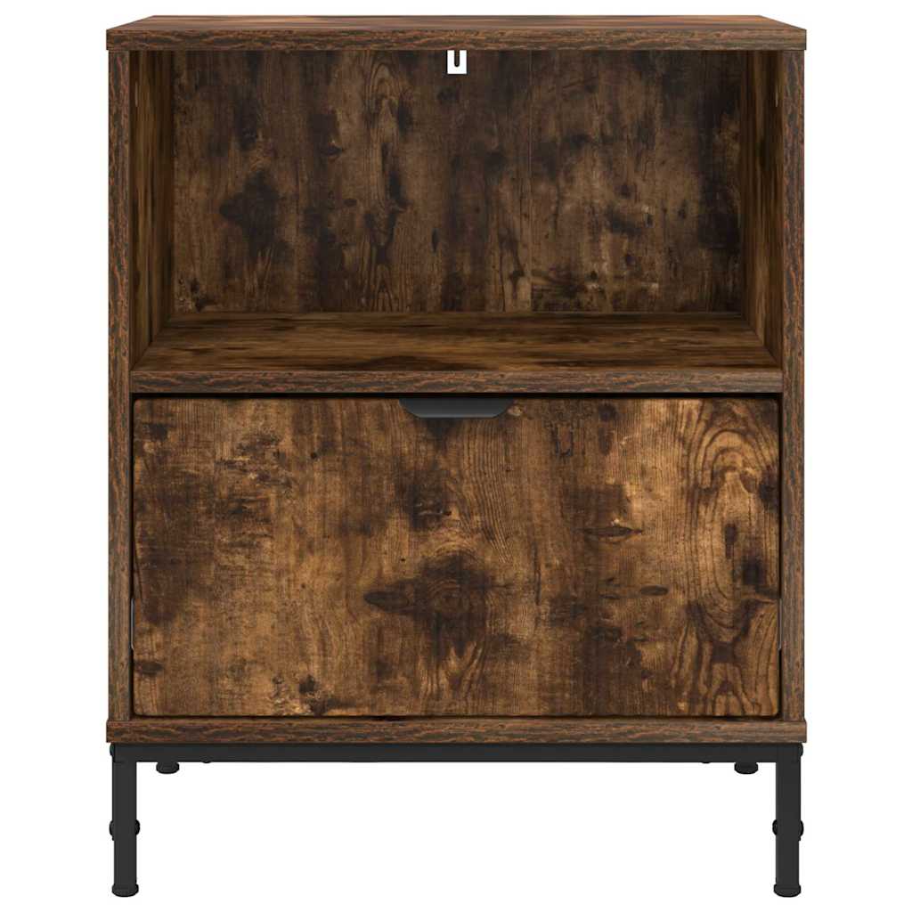 Bedside Cabinet Smoked oak 49 x 36 x 61 cm Engineered wood