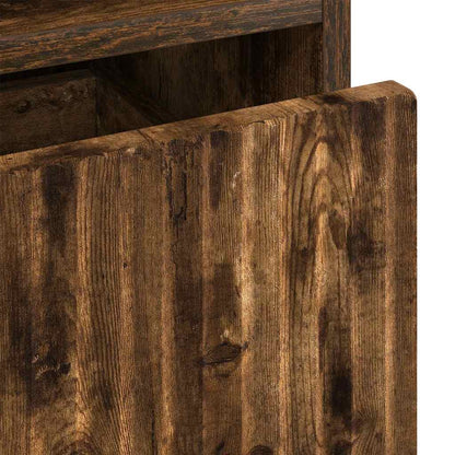 Bedside Cabinet with Drawer 2 pcs Smoked oak 49 x 36 x 61 cm