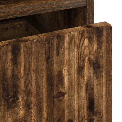 Bedside Cabinet with Drawer 2 pcs Smoked oak 49 x 36 x 61 cm