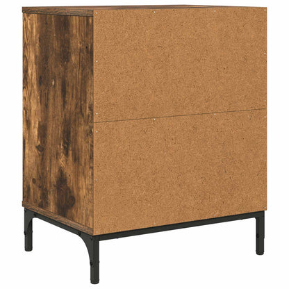 Bedside Cabinet with Drawer 2 pcs Smoked oak 49 x 36 x 61 cm