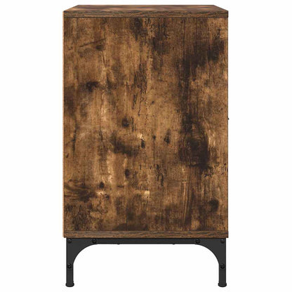 Bedside Cabinet with Drawer 2 pcs Smoked oak 49 x 36 x 61 cm