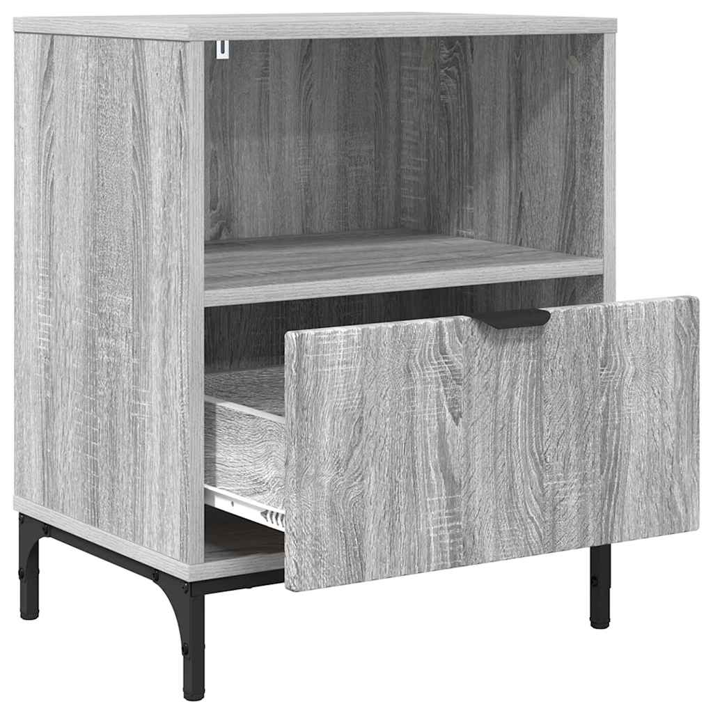 Bedside Cabinet Grey sonoma 49 x 36 x 61 cm Engineered wood