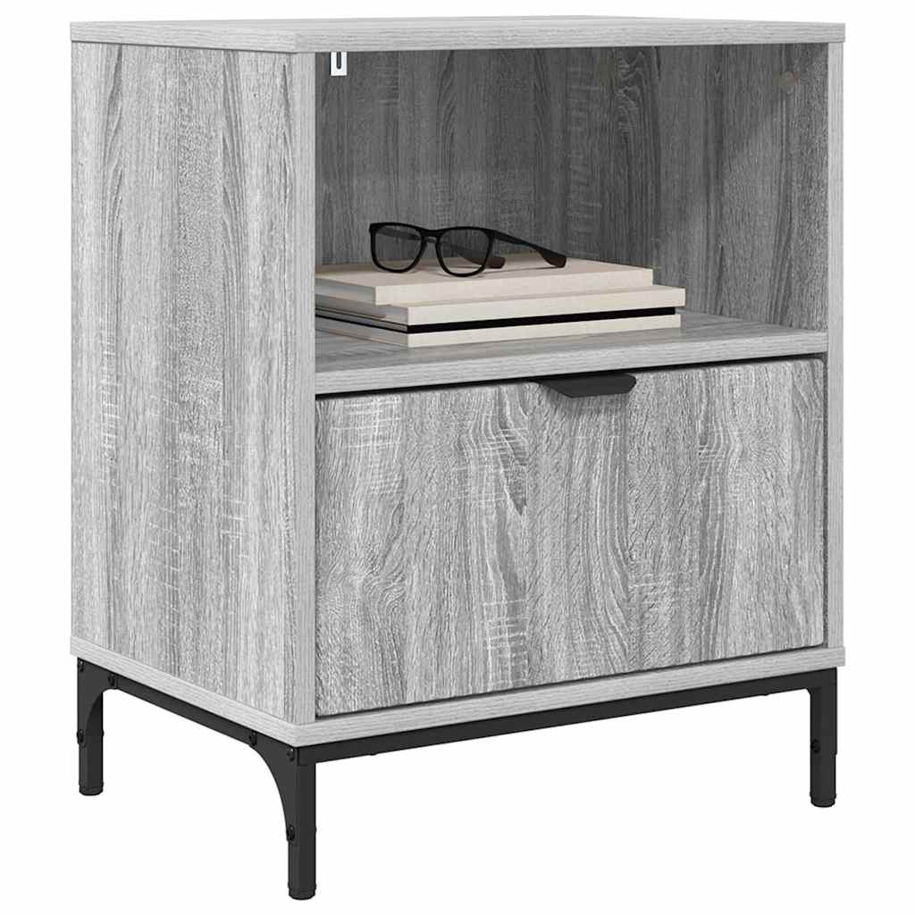 Bedside Cabinet Grey sonoma 49 x 36 x 61 cm Engineered wood