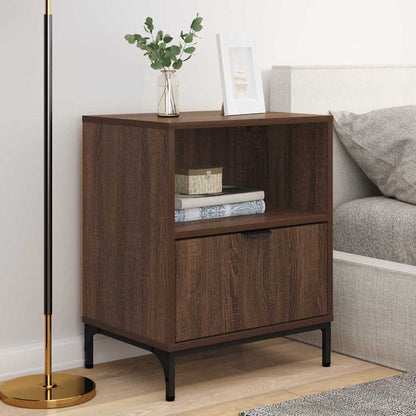Bedside Cabinet 2 pcs Brown oak 49 x 36 x 61 cm Engineered wood