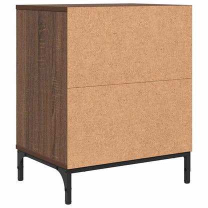 Bedside Cabinet 2 pcs Brown oak 49 x 36 x 61 cm Engineered wood