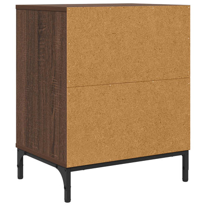 Bedside Cabinet 2 pcs Brown oak 49 x 36 x 61 cm Engineered wood