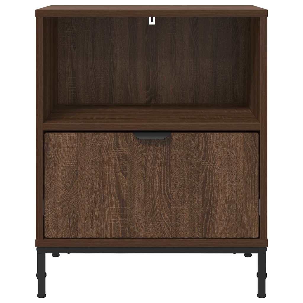 Bedside Cabinet 2 pcs Brown oak 49 x 36 x 61 cm Engineered wood