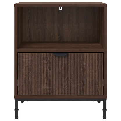 Bedside Cabinet 2 pcs Brown oak 49 x 36 x 61 cm Engineered wood