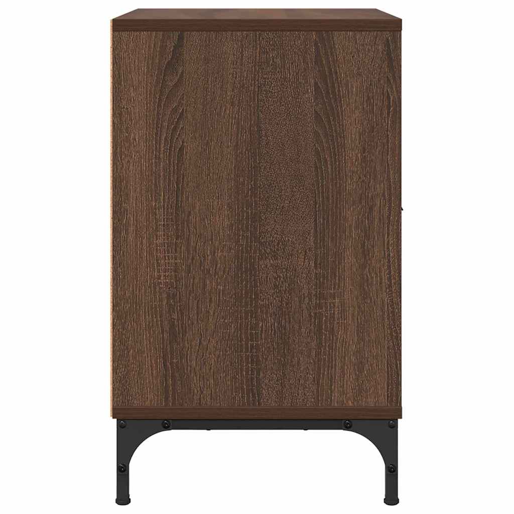 Bedside Cabinet 2 pcs Brown oak 49 x 36 x 61 cm Engineered wood