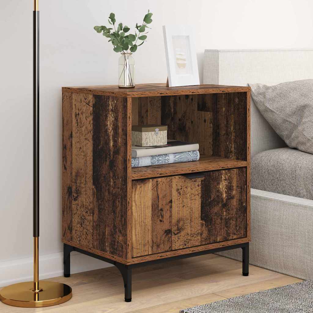 Bedside Cabinet 2 pcs Old wood 49 x 36 x 61 cm Engineered wood