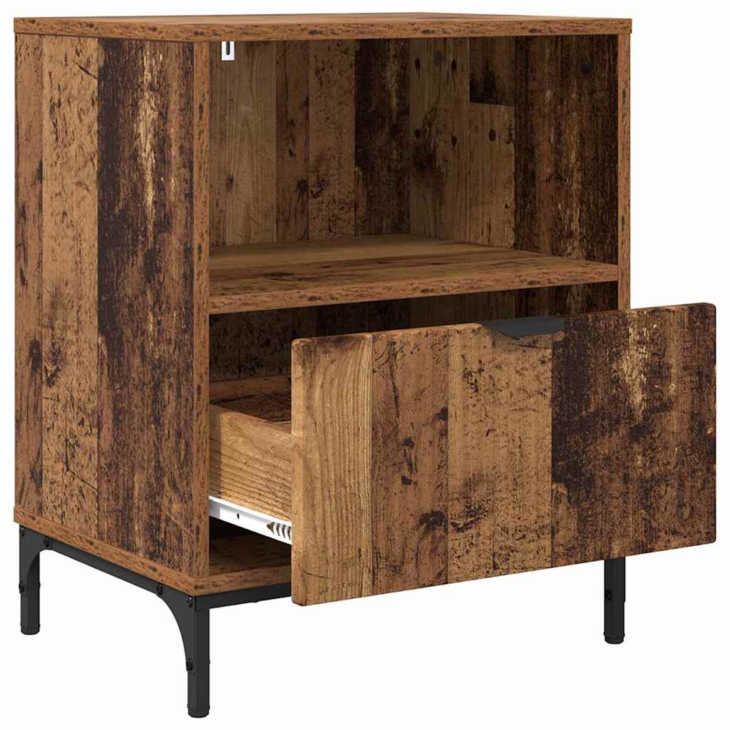 Bedside Cabinet 2 pcs Old wood 49 x 36 x 61 cm Engineered wood