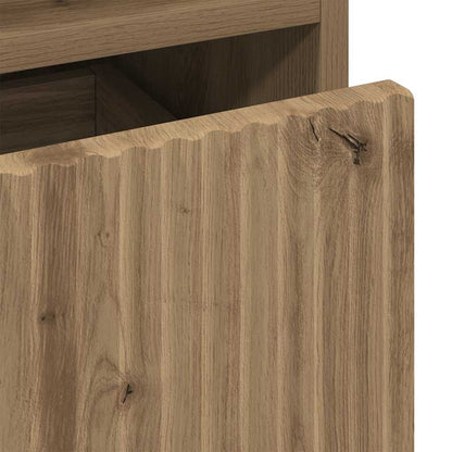 Bedside Cabinet with Drawer 2 pcs Artisan oak 49 x 36 x 61 cm