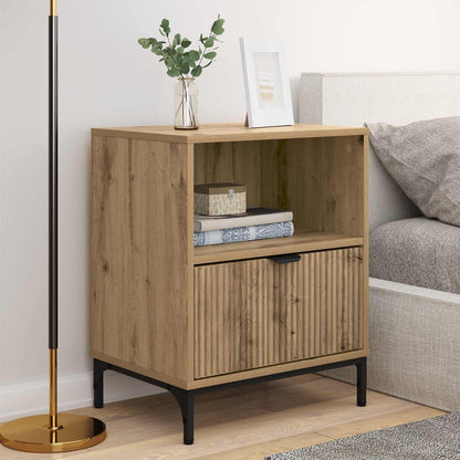 Bedside Cabinet with Drawer 2 pcs Artisan oak 49 x 36 x 61 cm