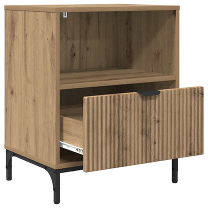 Bedside Cabinet with Drawer 2 pcs Artisan oak 49 x 36 x 61 cm