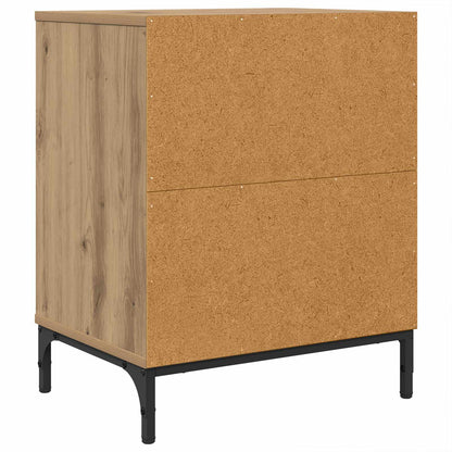 Bedside Cabinet with Drawer 2 pcs Artisan oak 49 x 36 x 61 cm
