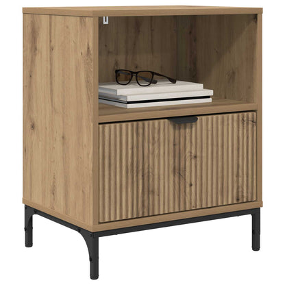 Bedside Cabinet with Drawer 2 pcs Artisan oak 49 x 36 x 61 cm