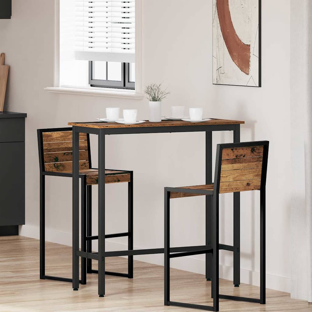 Table Old Wood 100 x 40 x 100.5 cm Engineered Wood and Steel