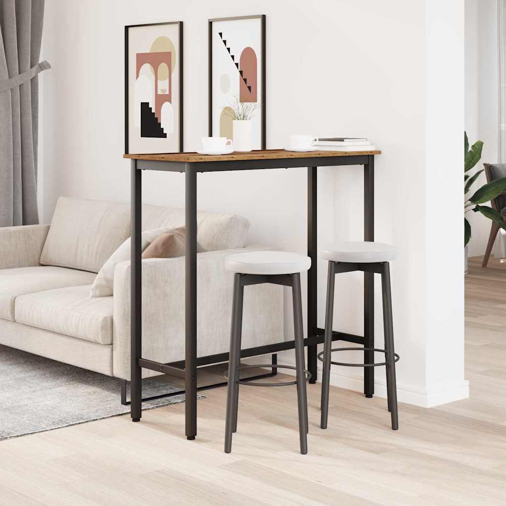 Table Old Wood 100 x 40 x 100.5 cm Engineered Wood and Steel