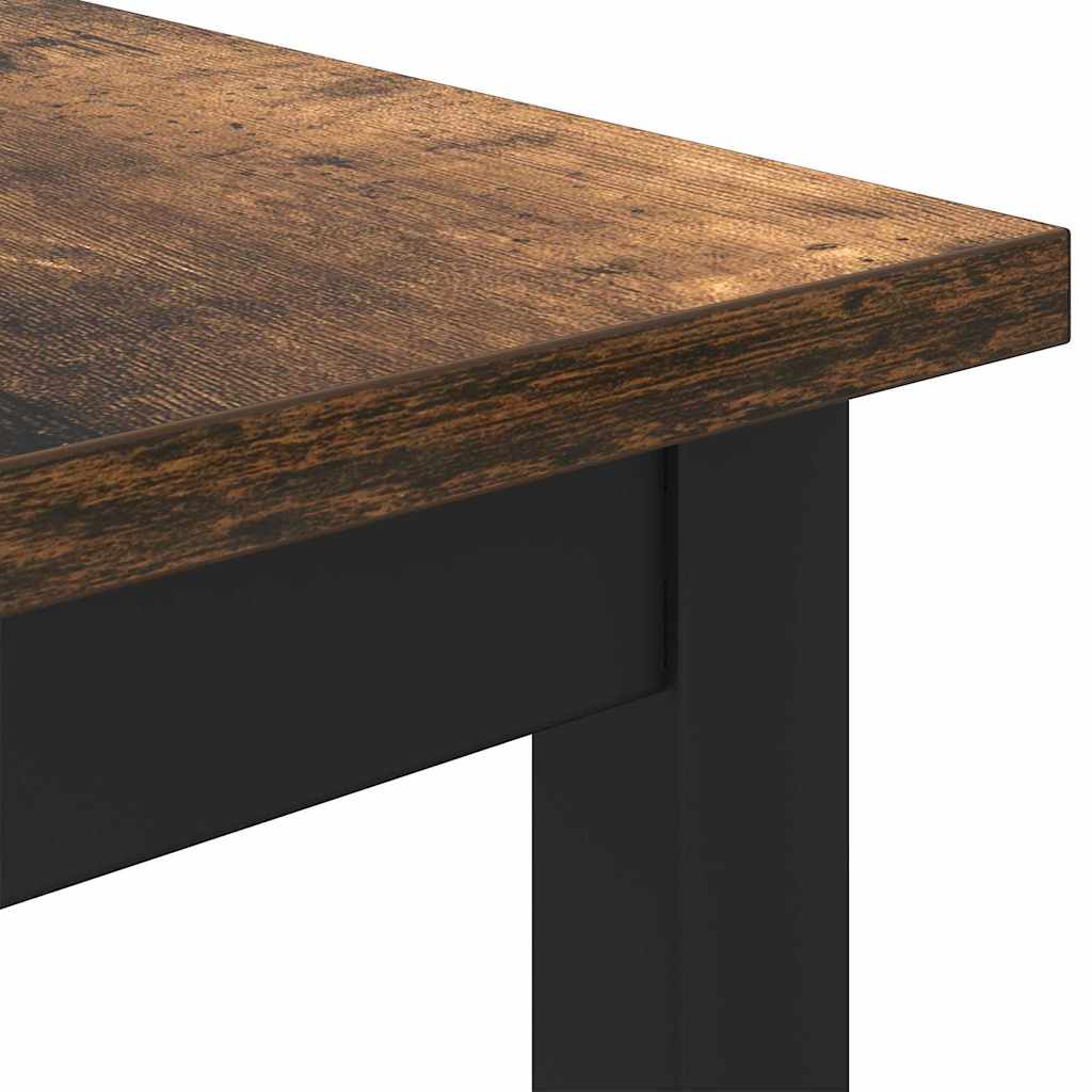 Table Smoked Oak 100 x 50 x 76.5 cm Engineered Wood and Steel