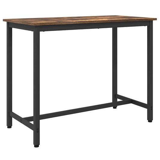 Table Smoked Oak 100 x 50 x 76.5 cm Engineered Wood and Steel