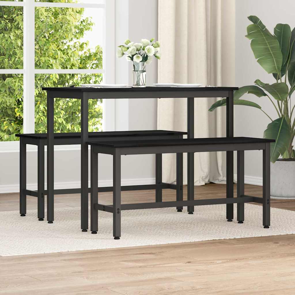 Dining Bench Black Oak 100 x 32.5 x 48.5 cm