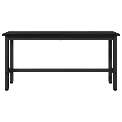 Dining Bench 2 pcs Black Oak 100 x 32.5 x 48.5 cm